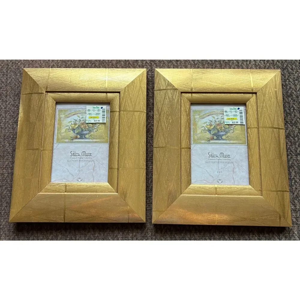 Premium Gold Textured Finish Frame Collections Lot Bundle 2 New NWT 5 x 7 $65